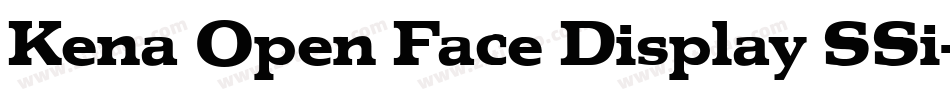 Kena Open Face Display SSi字体转换